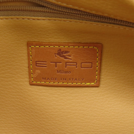 ETRO Handbag PVC Brown Paisley Women Used Authentic