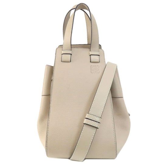 LOEWE Handbag Calfskin beige Hammock 2WAY Women Used Authentic