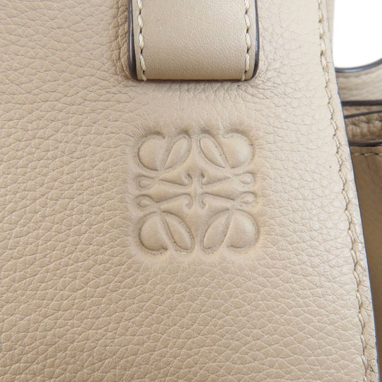 LOEWE Handbag Calfskin beige Hammock 2WAY Women Used Authentic