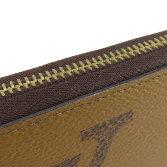 LOUIS VUITTON Long Wallet Purse M69353 Monogram reverse Brown Zippy wallet Women Used Authentic
