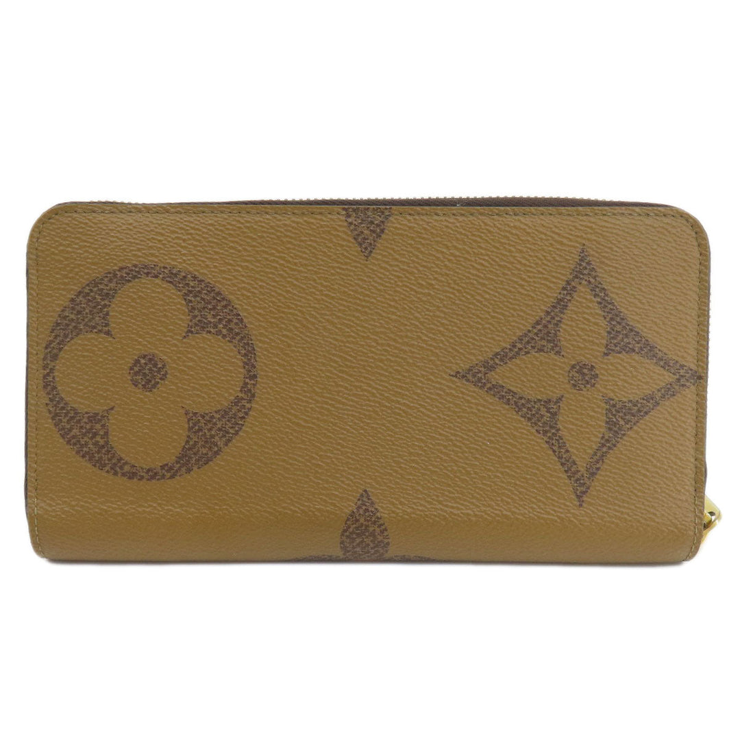 LOUIS VUITTON Long Wallet Purse M69353 Monogram reverse Brown Zippy wallet Women Used Authentic