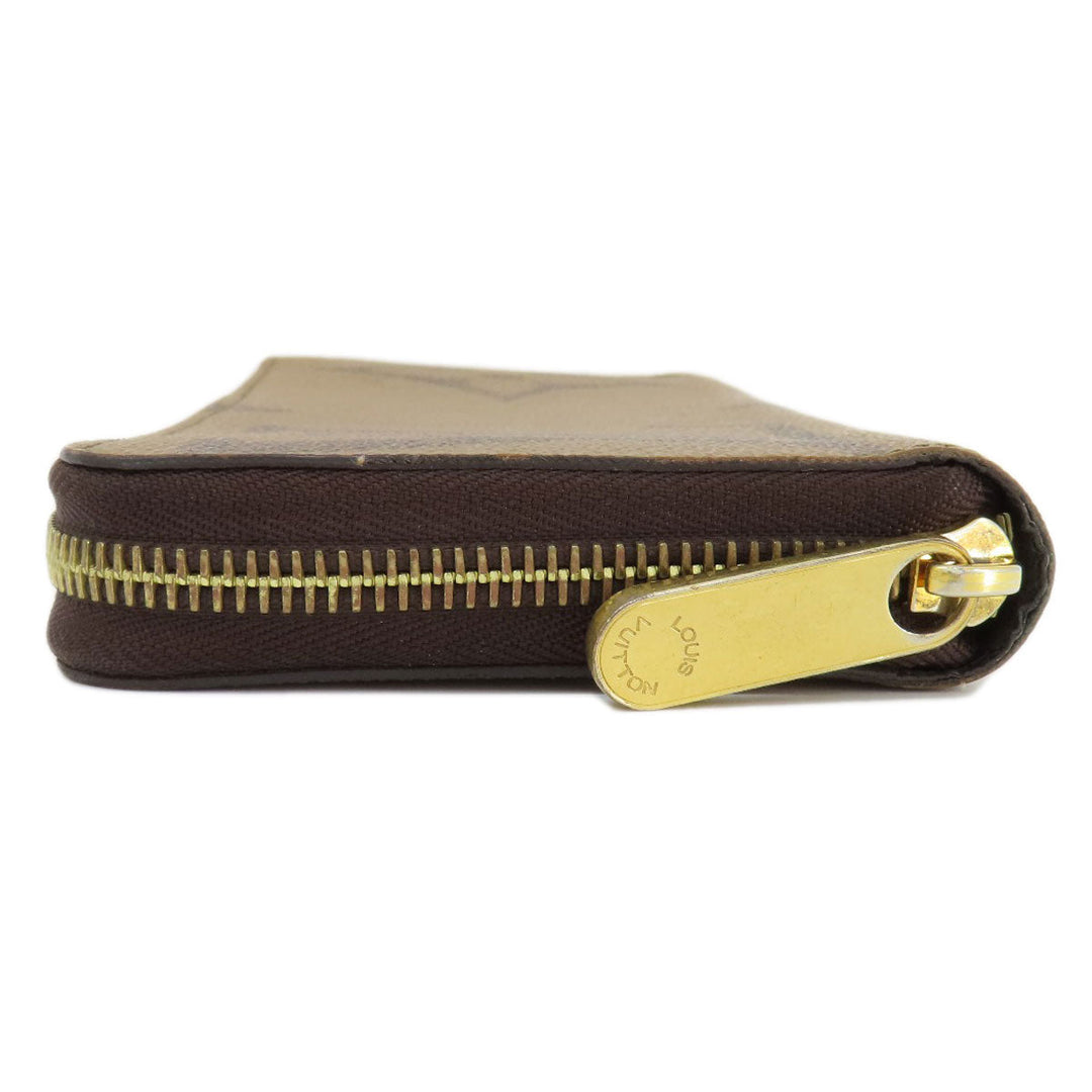LOUIS VUITTON Long Wallet Purse M69353 Monogram reverse Brown Zippy wallet Women Used Authentic