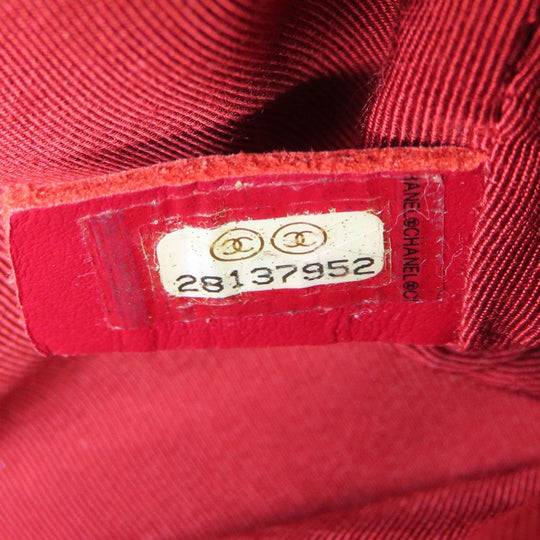 CHANEL Shoulder Bag lambskin Red ChainShoulder Matelasse SilverMetal