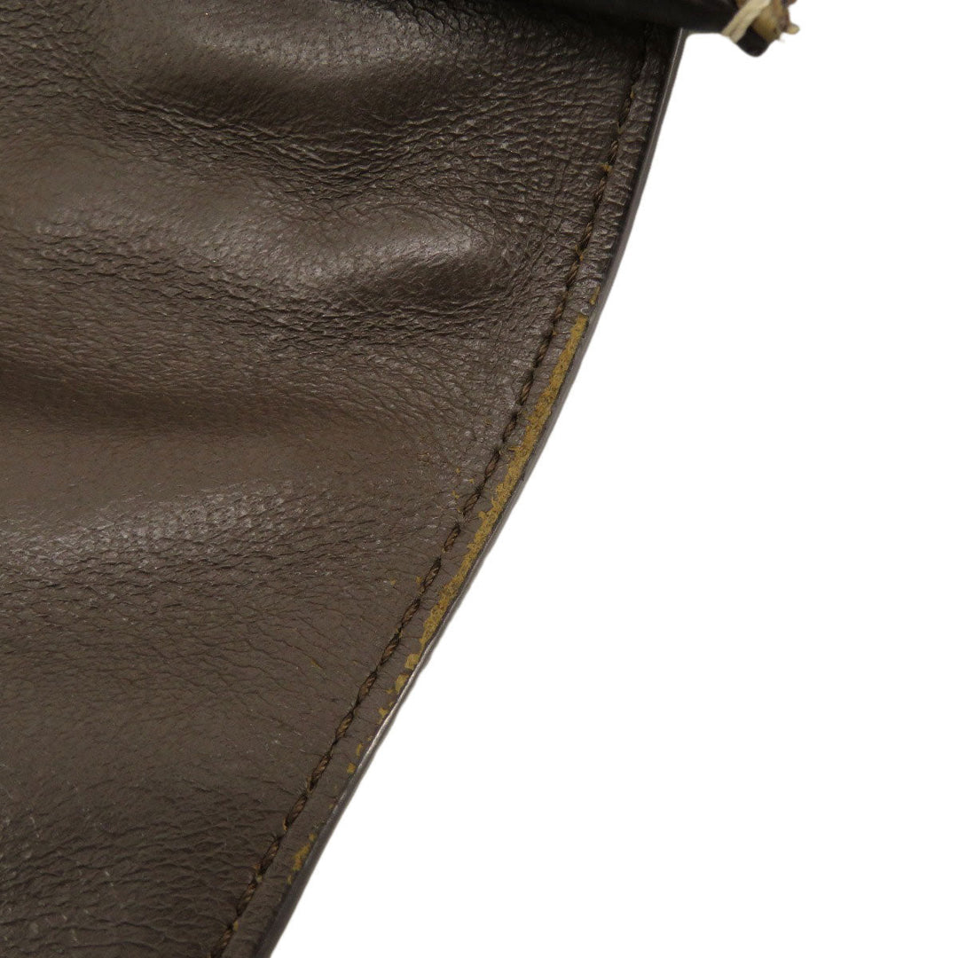 CELINE Tote Bag leather Brown Trapeze 2WAY Women Used Authentic