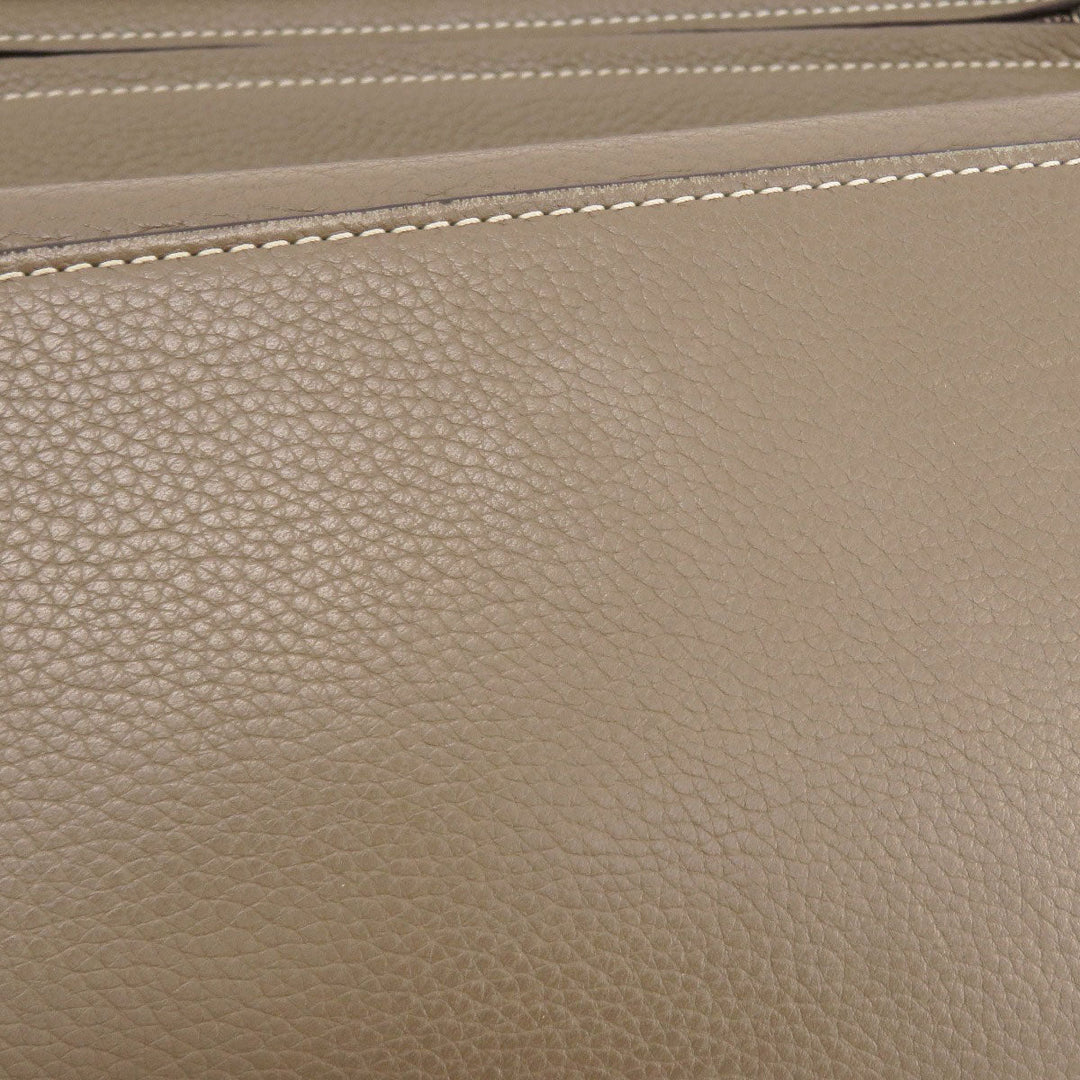 CELINE Tote Bag leather Brown Trapeze 2WAY Women Used Authentic