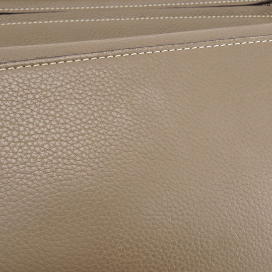 CELINE Tote Bag leather Brown Trapeze 2WAY Women Used Authentic