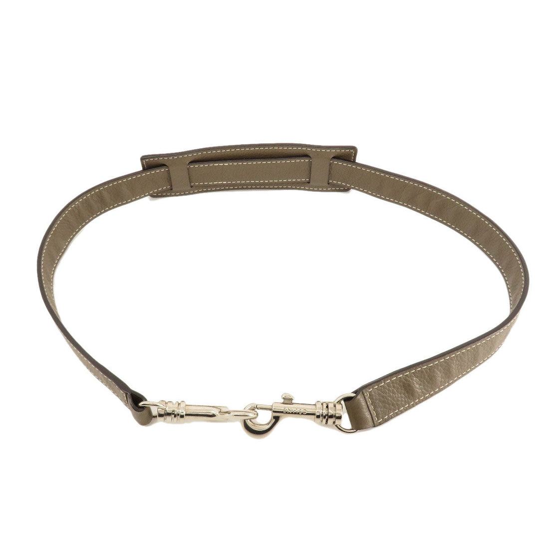 CELINE Tote Bag leather Brown Trapeze 2WAY Women Used Authentic