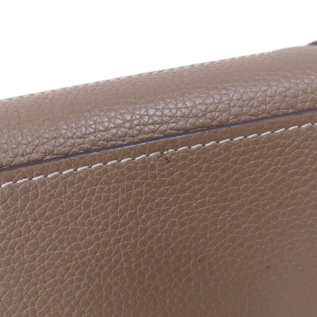 CELINE Handbag Calfskin Brown Luggage nano 2 WAY