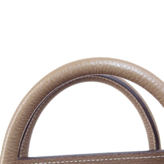 CELINE Handbag Calfskin Brown Luggage nano 2 WAY