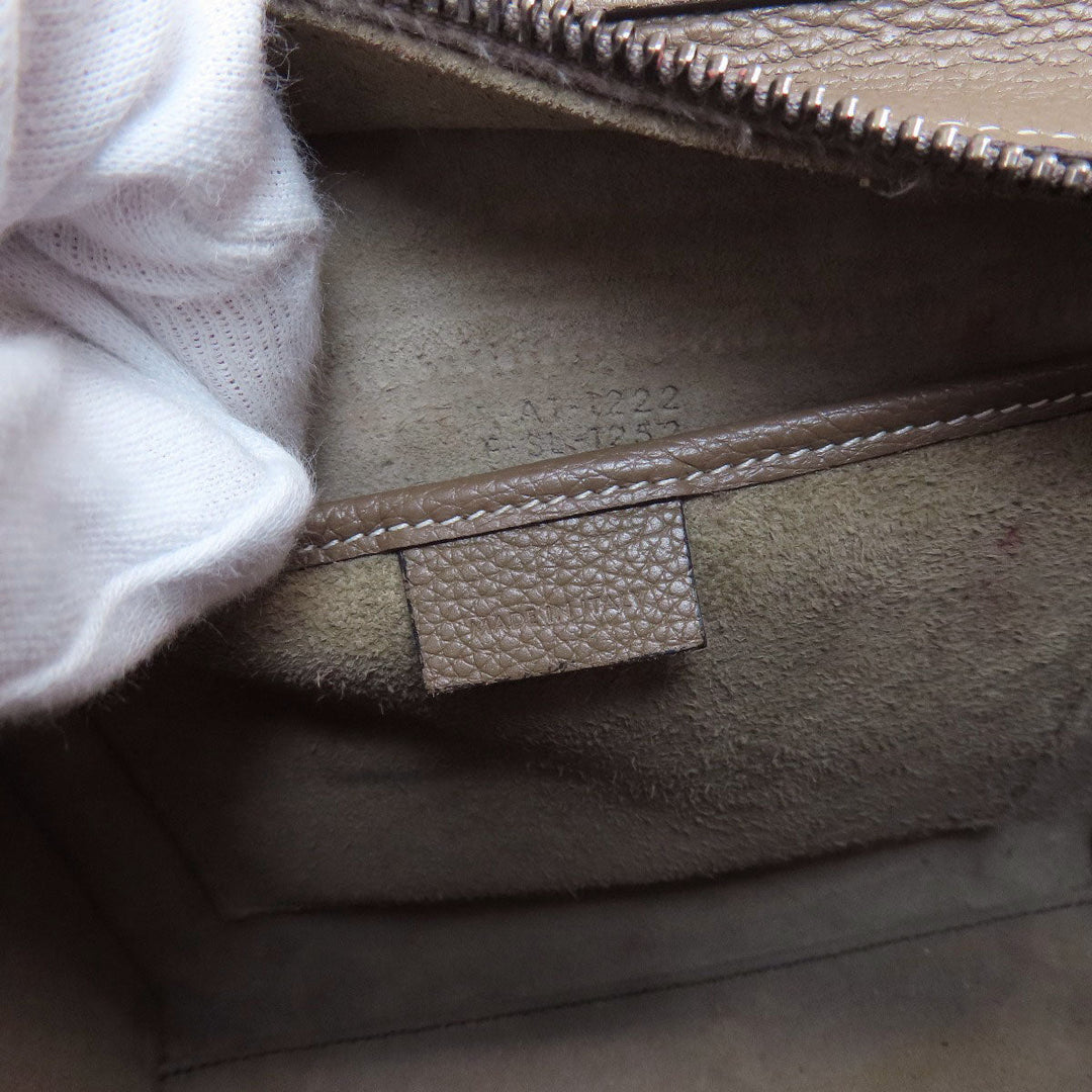 CELINE Handbag Calfskin Brown Luggage nano 2 WAY