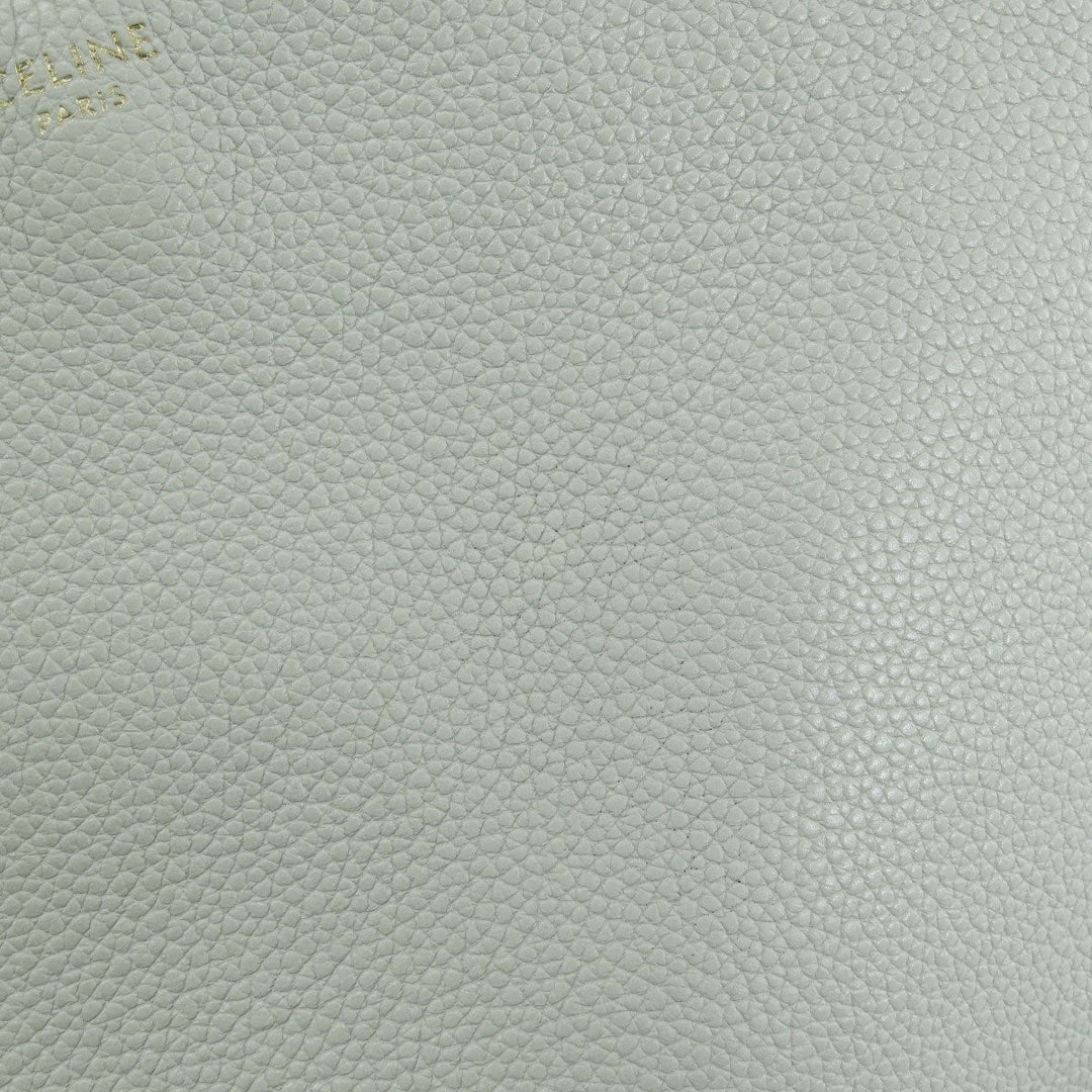 CELINE Handbag leather gray Small Fold Hippo 2WAY Women Used Authentic