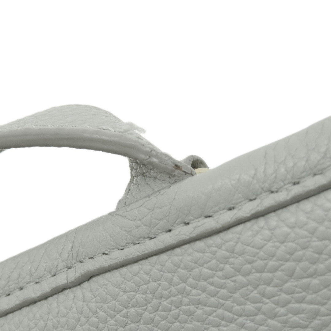 CELINE Handbag leather gray Small Fold Hippo 2WAY Women Used Authentic