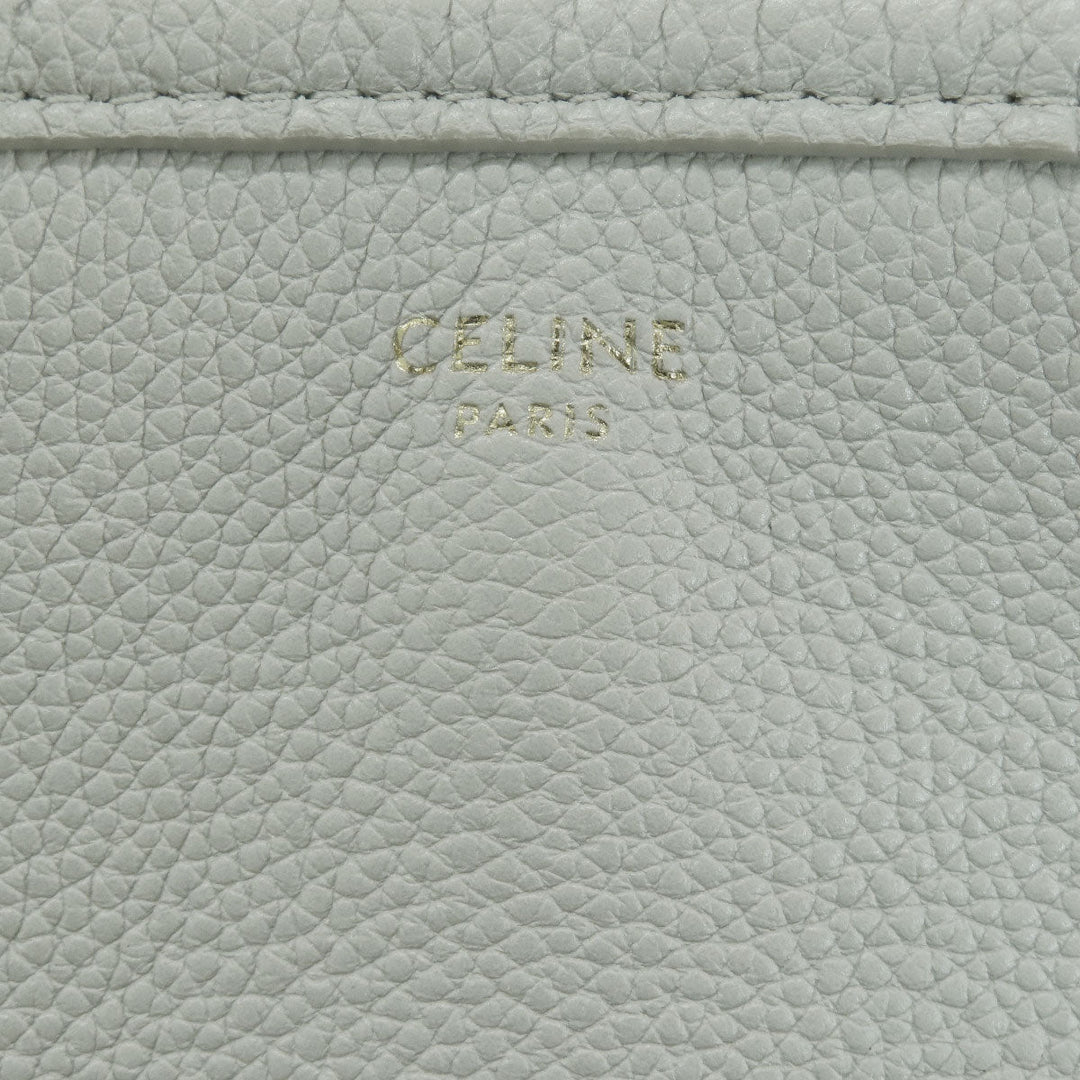 CELINE Handbag leather gray Small Fold Hippo 2WAY Women Used Authentic