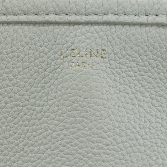 CELINE Handbag leather gray Small Fold Hippo 2WAY Women Used Authentic