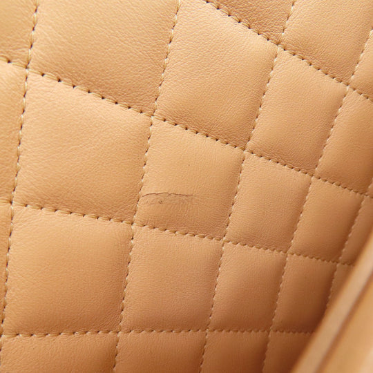 CHANEL Tote Bag Calfskin beige Cambon Line SilverMetal Women Used Authentic