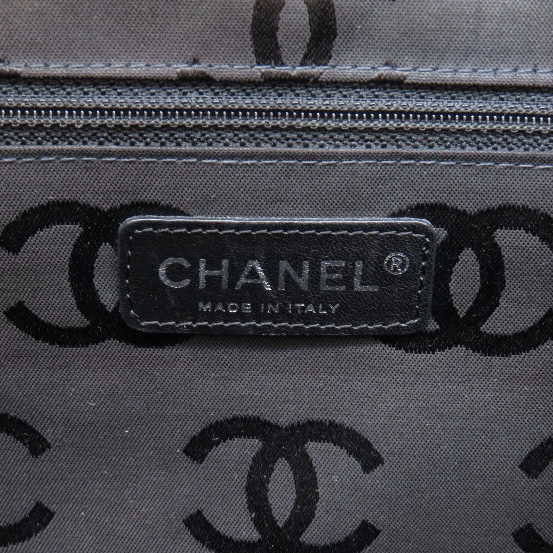 CHANEL Tote Bag Calfskin beige Cambon Line SilverMetal Women Used Authentic