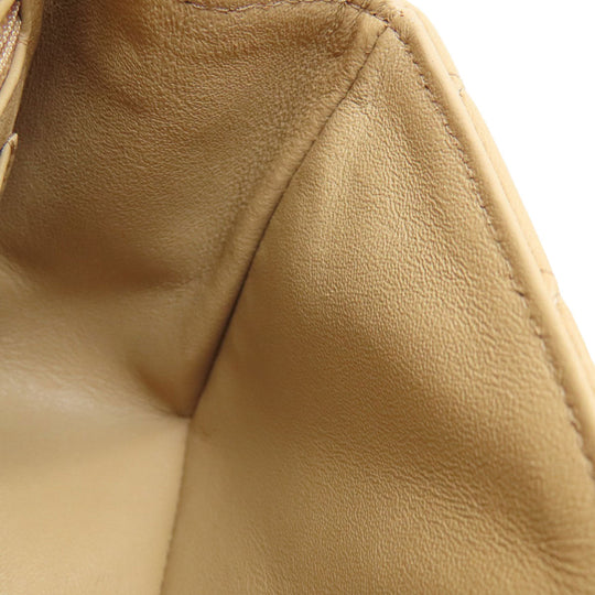 CHANEL Shoulder Bag lambskin beige ChainShoulder Matelasse SilverMetal