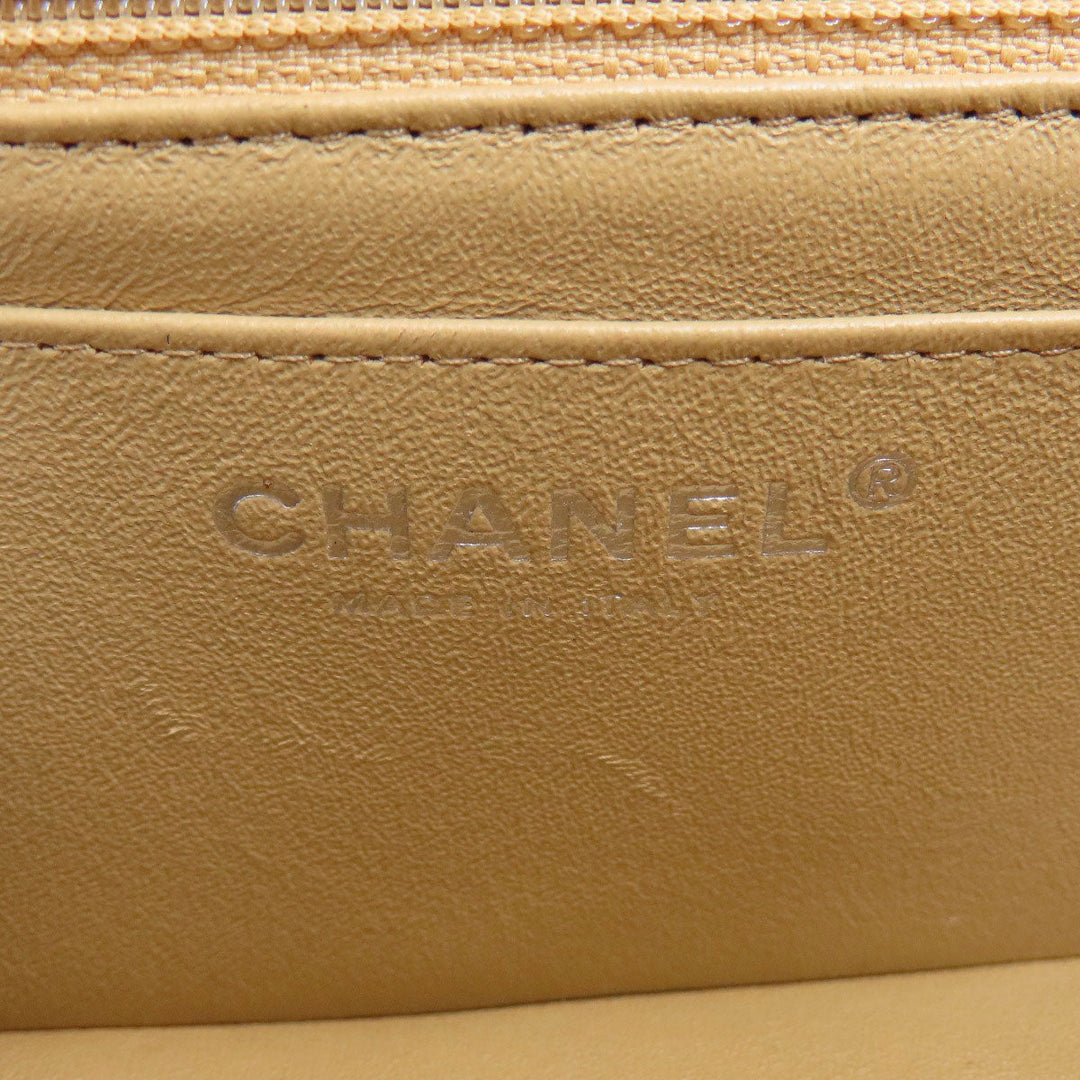 CHANEL Shoulder Bag lambskin beige ChainShoulder Matelasse SilverMetal
