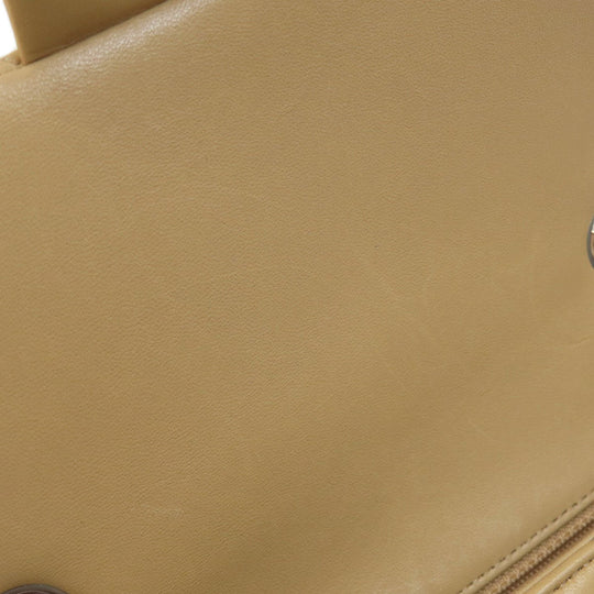 CHANEL Shoulder Bag lambskin beige ChainShoulder Matelasse SilverMetal