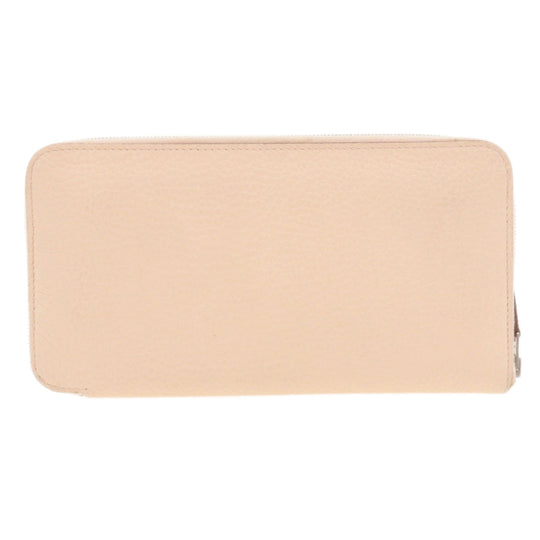 HERMES Long Wallet Purse Togo pink Azap Long Togo Women Used Authentic