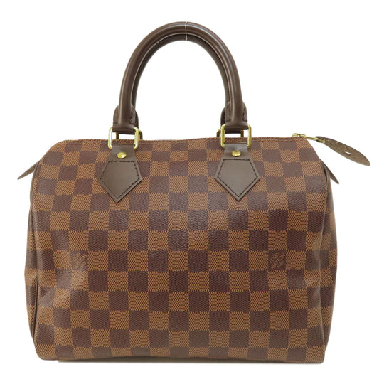 LOUIS VUITTON Boston Duffel bag N41532 Damier canvas Brown Speedy 25 Damier Ebene Women Used Authentic