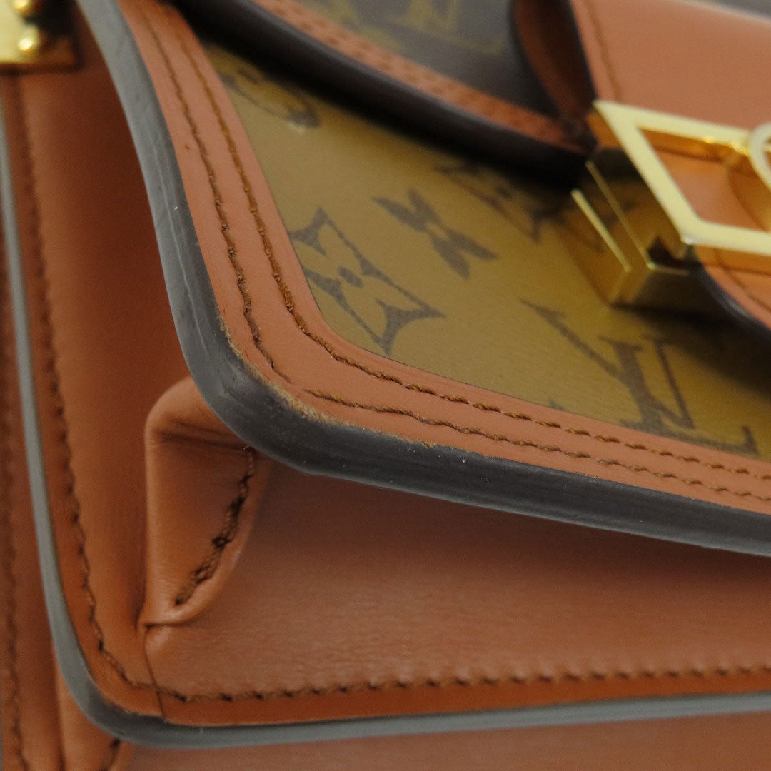 LOUIS VUITTON Shoulder Bag M45959 Monogram reverse Brown Dauphine MINI Monogram Reverse Women Used Authentic