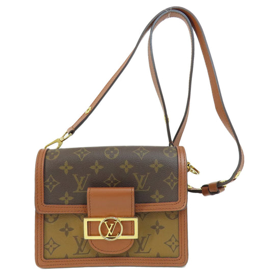 LOUIS VUITTON Shoulder Bag M45959 Monogram reverse Brown Dauphine MINI Monogram Reverse Women Used Authentic