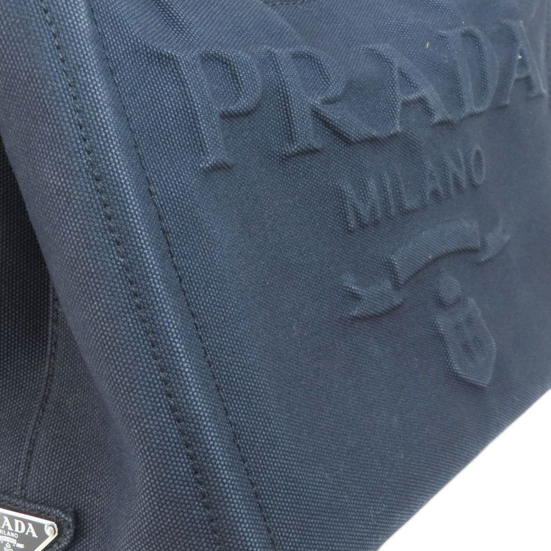 PRADA Handbag 1BG439 canvas Navy Canapa mini 2 WAY Women Used Authentic