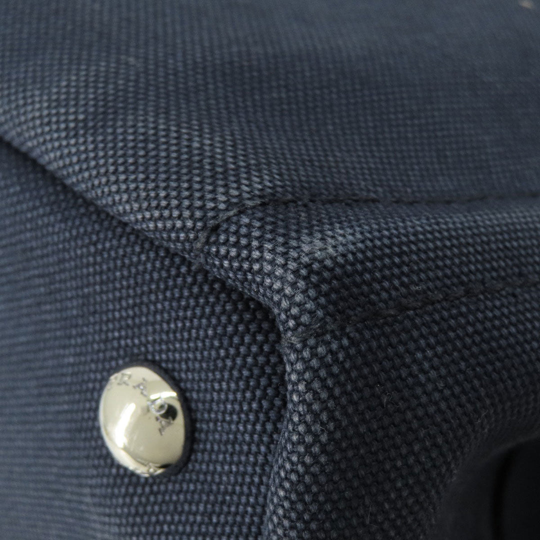 PRADA Handbag 1BG439 canvas Navy Canapa mini 2 WAY Women Used Authentic