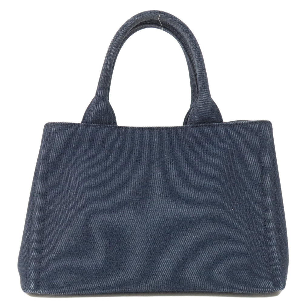 PRADA Handbag 1BG439 canvas Navy Canapa mini 2 WAY Women Used Authentic