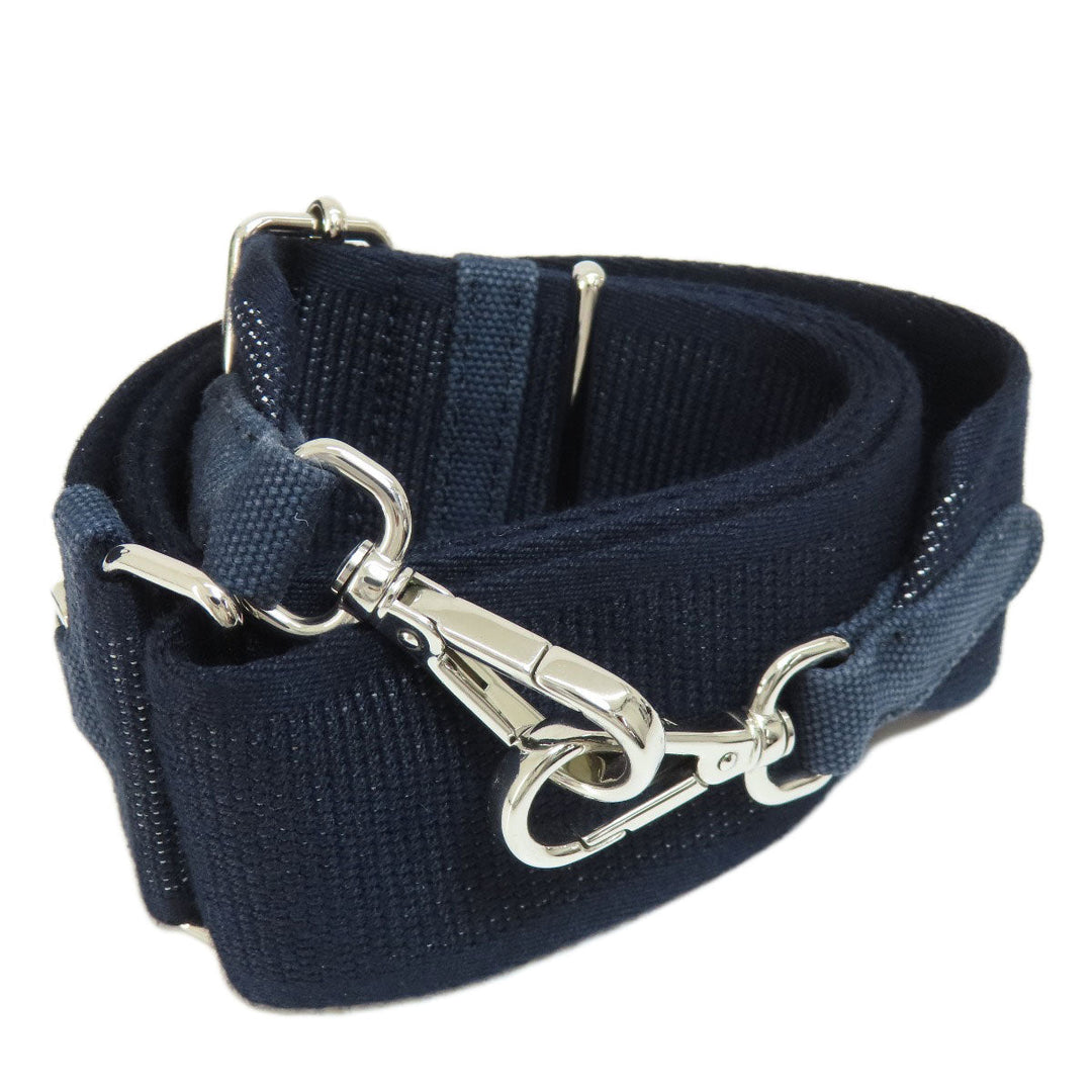 PRADA Handbag 1BG439 canvas Navy Canapa mini 2 WAY Women Used Authentic