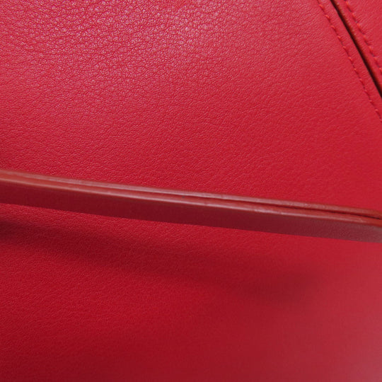 CELINE Shoulder Bag Calfskin Red Trillodo