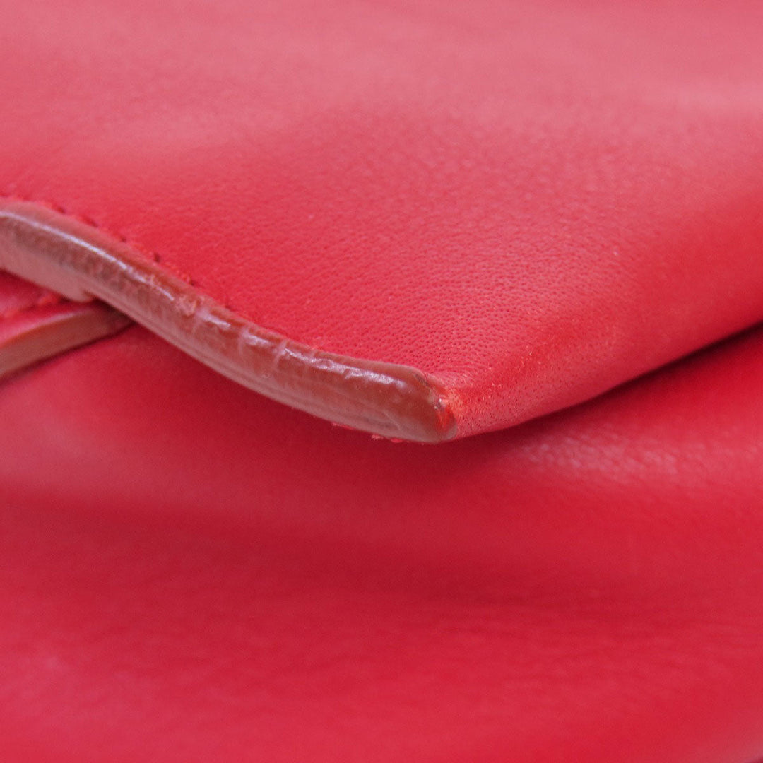 CELINE Shoulder Bag Calfskin Red Trillodo