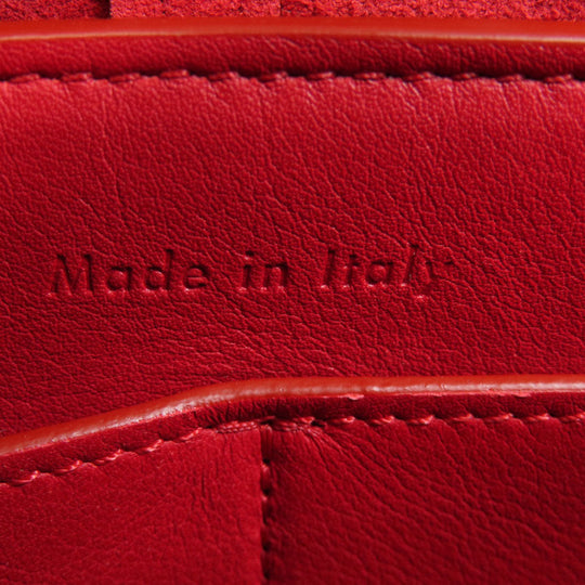 CELINE Shoulder Bag Calfskin Red Trillodo