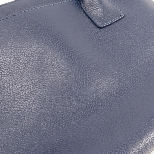 CHANEL Handbag Calfskin Navy Executive Tote SilverMetal
