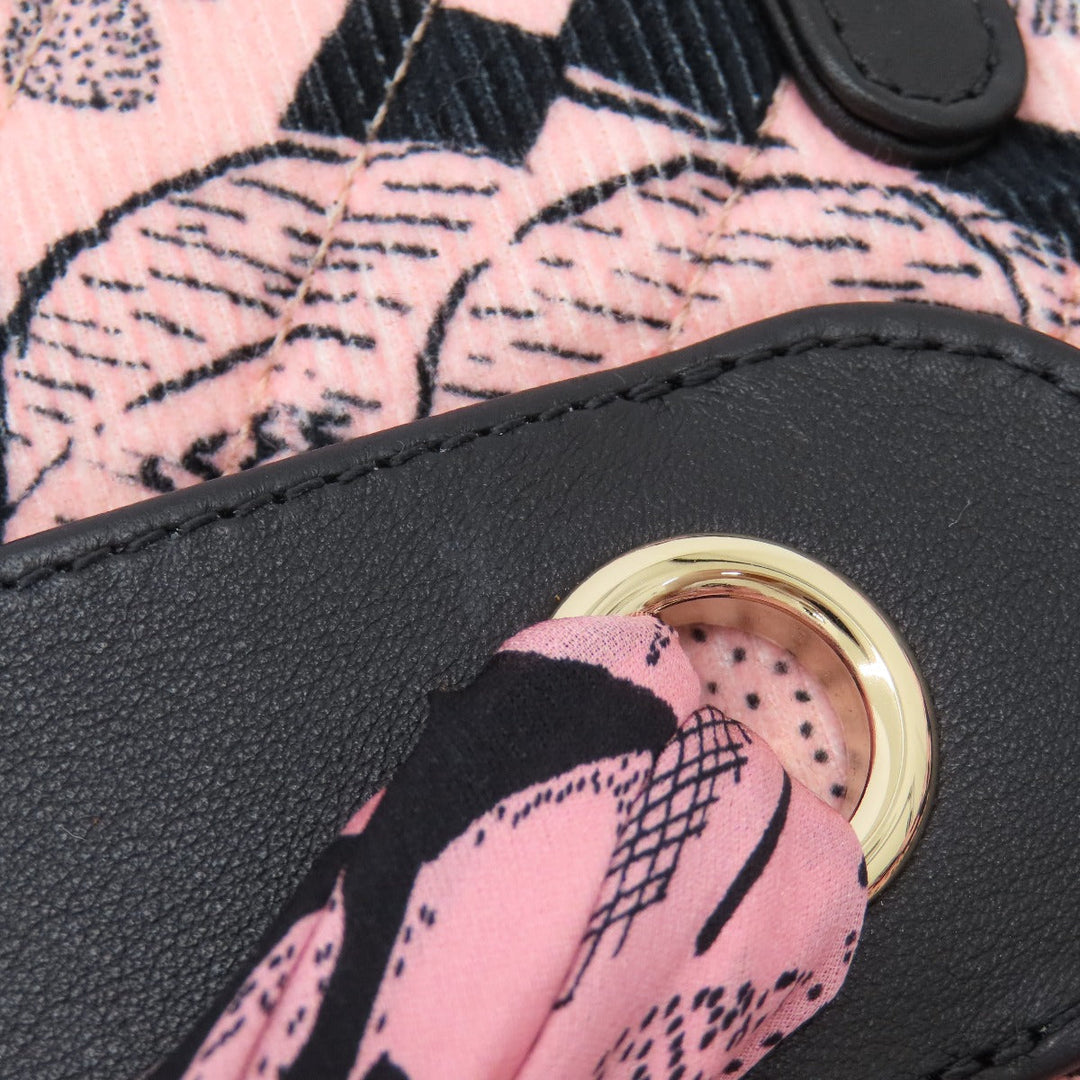 CHANEL Tote Bag cotton pink Camellia ribbon tote Women Used Authentic