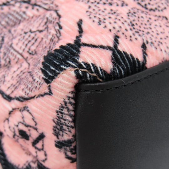CHANEL Tote Bag cotton pink Camellia ribbon tote Women Used Authentic