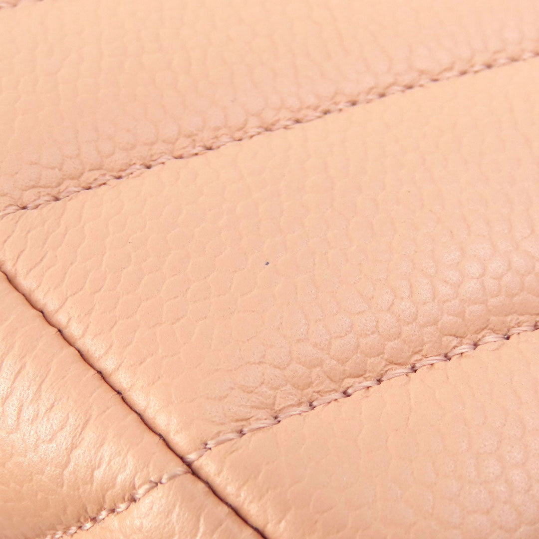 CHANEL Shoulder Bag Grained Calfskin Skin pink ChainShoulder Matelasse SilverMetal