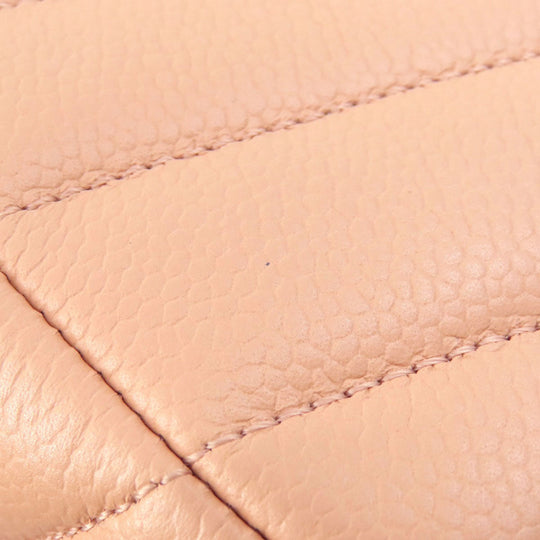 CHANEL Shoulder Bag Grained Calfskin Skin pink ChainShoulder Matelasse SilverMetal