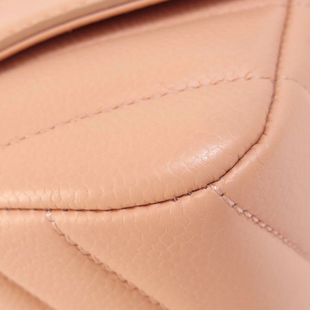 CHANEL Shoulder Bag Grained Calfskin Skin pink ChainShoulder Matelasse SilverMetal