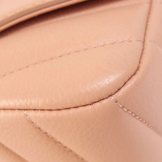 CHANEL Shoulder Bag Grained Calfskin Skin pink ChainShoulder Matelasse SilverMetal