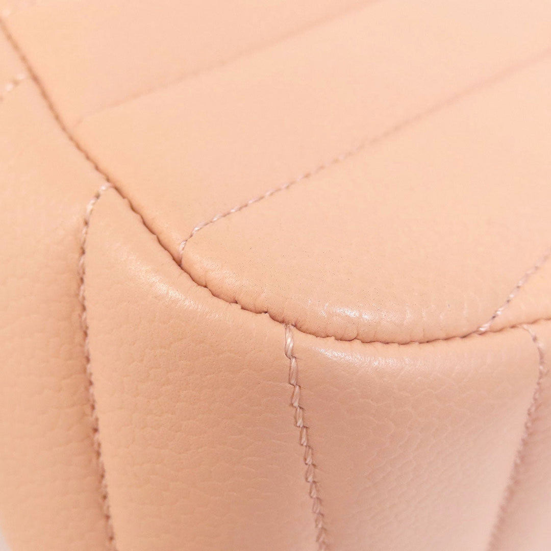 CHANEL Shoulder Bag Grained Calfskin Skin pink ChainShoulder Matelasse SilverMetal