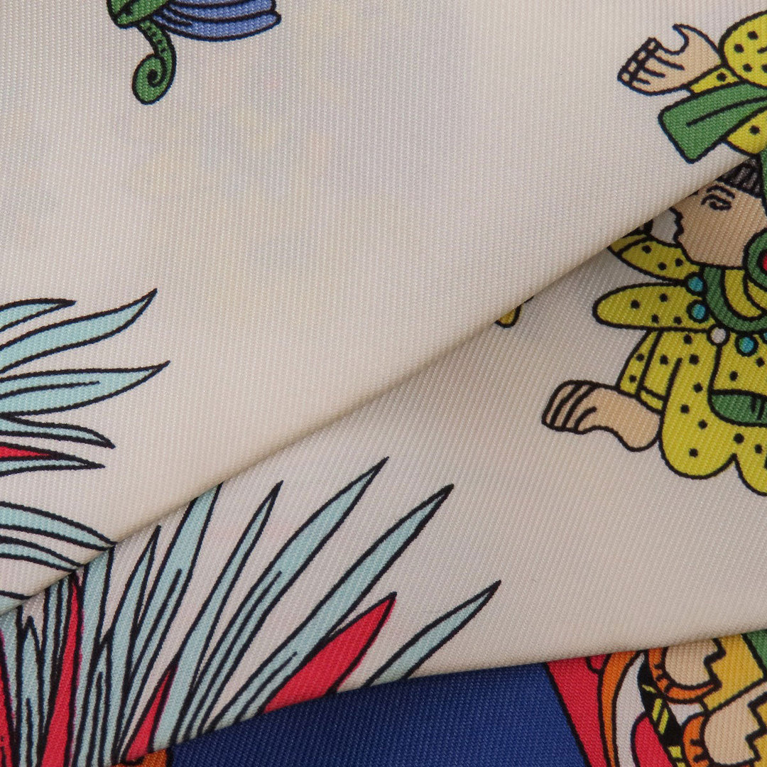 HERMES scarf silk Navy Carre90 Celestial bodies and the sun ASTRES et SOLEILS Women Used Authentic