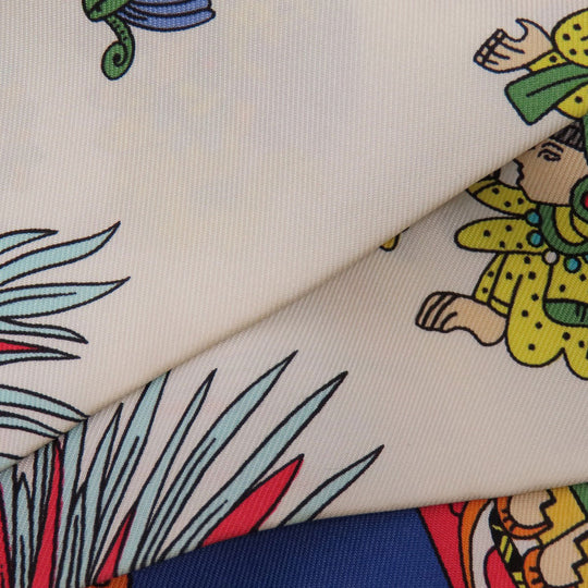 HERMES scarf silk Navy Carre90 Celestial bodies and the sun ASTRES et SOLEILS Women Used Authentic