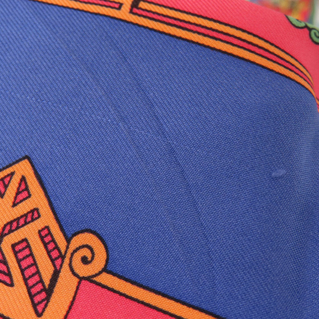 HERMES scarf silk Navy Carre90 Celestial bodies and the sun ASTRES et SOLEILS Women Used Authentic