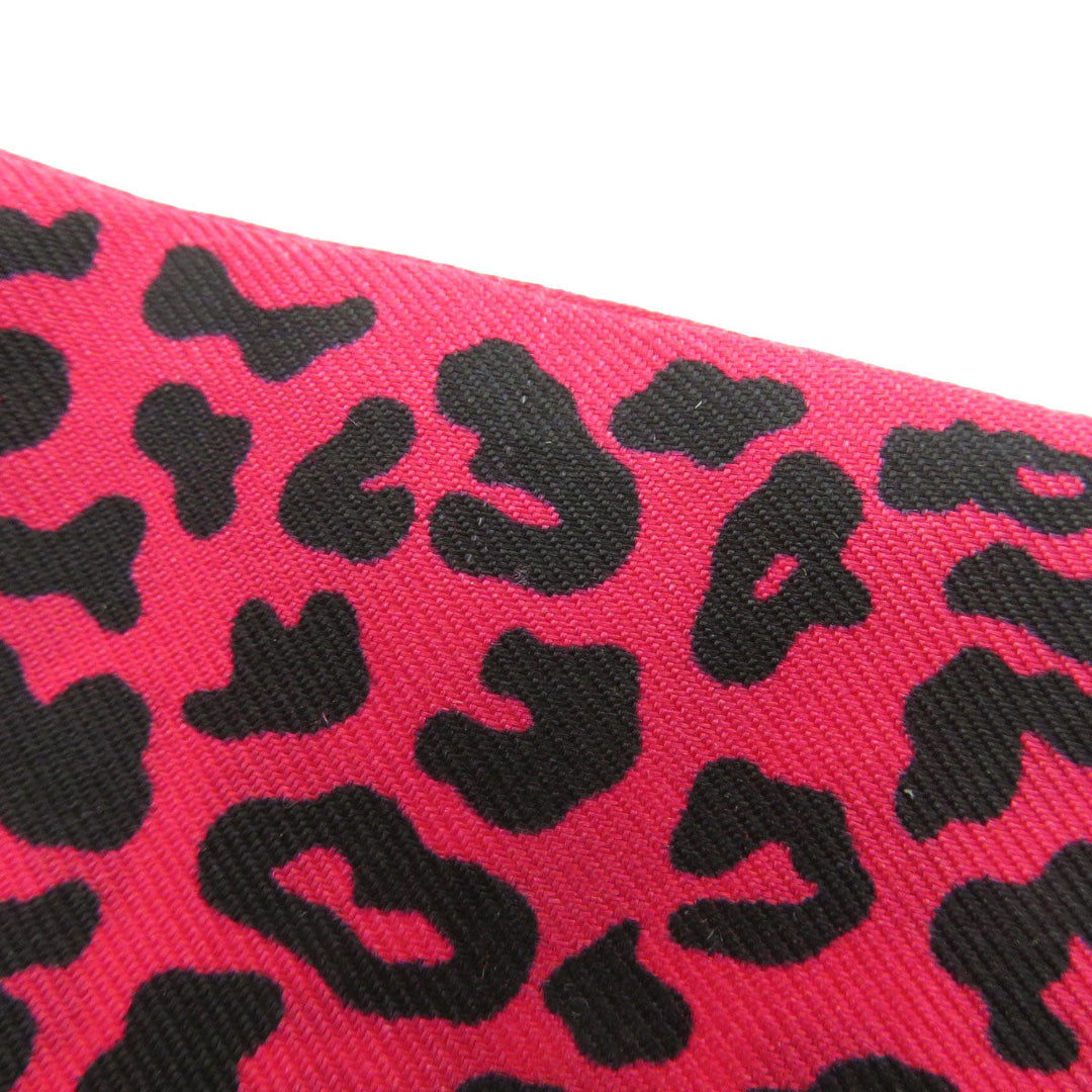 Christian Dior scarf silk pink Mitsa Leopard Women Used Authentic