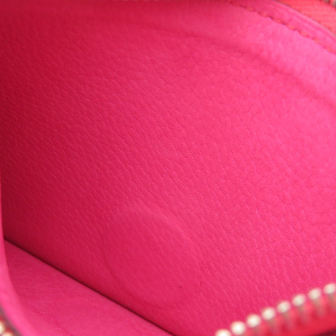 HERMES Coin case Eversoft pink Dogon Compact Eversoft Women Used Authentic