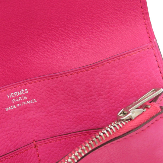 HERMES Coin case Eversoft pink Dogon Compact Eversoft Women Used Authentic