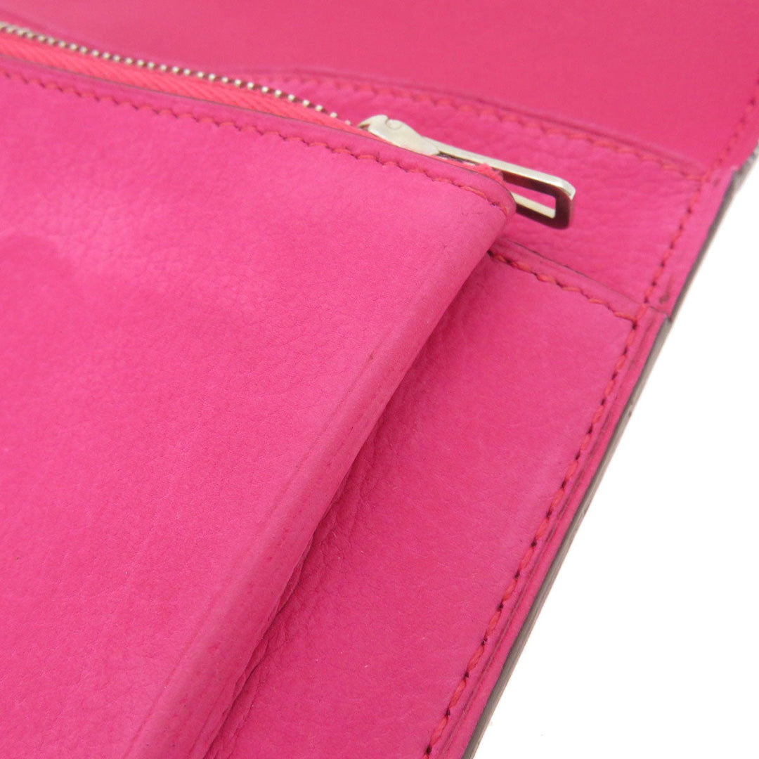 HERMES Coin case Eversoft pink Dogon Compact Eversoft Women Used Authentic