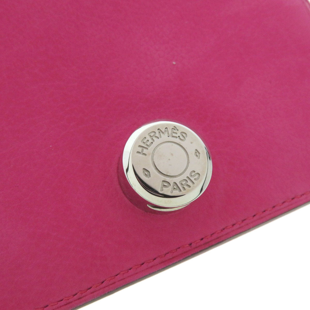 HERMES Coin case Eversoft pink Dogon Compact Eversoft Women Used Authentic